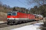 1144 057 + 1116 172 mit Güterzug nahe Semmering am 18.03.2016.