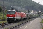 1144 289 + 1116... mit Güterzug in Kindberg am 25.06.2016.