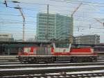 Die 1163 002 am 05.01.2008 bei Rangierarbeiten in Salzburg HBF. 