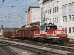 Die 1163 008 am 28.08.2009 bei Rangierarbeiten im Salzburger Hbf. 