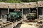 Zum Fest der Krokodile trafen sich in Mrzzuschlag das sterreichische und das schweizer Krokodil.E-Loks BB 1189.02 und SBB Be 6/8 auf der Drehscheibe.
1.6.2008