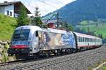 1216 019  Leonardo da Vinci  auf Talfahrt bei St. Jodok am Brenner am 25.07.2019.