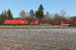 ÖBB 1216 013 der ÖBB zieht eine Neue railjet Garnitur am 23.11.25 bei Eglharting.