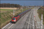 Ein Railjet auf dem Weg nach Kärnten . 12. März 2026 nächst der einfahrt in den Koralmtunnel. 