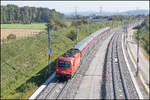 Ein Railjet am 6.10.2026 n�chst dem Bahnhof Weststeiermark. 