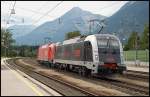 sterreichurlaub 2008 - BB: Die 1216 023 und eine weitere Lok sind nach Wrgl unterwegs. Aufgenommen im September 2008 in Brixlegg.