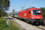 1216 020 am 03.09.11 vor EC 87 nach Venedig Santa Lucia zwischen Haar und Vaterstetten.