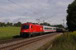 1216 022 mit einem InterCity in Grokarolinfeld am 13.08.2011