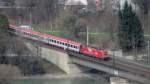 Am spten Vormittag des 4.4.2012 konnte ich den EC 82 mit 1216 014 bei Brixlegg auf dem Weg nach Mnchen fotografieren.