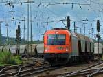 1216 903 von RTS zieht am 06.08.2012 einen Getreidezug aus Aachen West Richtung Kln.