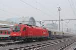 1216 227 mit dem SLP 14396 von Bratislava/Pressburg Petrzalka/Engerau (Pta) nach Wien Franz Josefsbahnhof Grtelbrcke (Wfg); am 10.02.2013