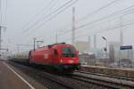 1216 227 als SLP 14550 von Wien Franz Josefsbahnhof Grtelbrcke (Wfg) nach Wien Westbahnhof (Ws), hier zum sehen in Wien Haidestrasse (Wbf H2); am 10.02.2013