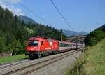 1216 016 mit einem EC am 20.07.2013 bei Wolf am Brenner.