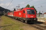 1216 144 + 1144 283 + 1144 231 mit Güterzug in Kindberg am 25.06.2016.