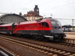 ÖBB 1216 231-1 im Hauptbahnhof Prag am 20. 12. 2014.