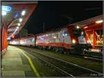 EU Taurus 1216 226 fhrt mit EC 156 Zagreb in den Bahnhof Bruck an der Mur ein.