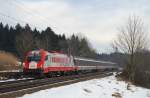 1216 226 (Europa) mit OEC 162 bei Mauerkirchen (04.01.2008)