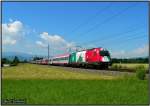 1216 004  Italien  mit dem EM-Finale Sonderzug 15536 von Villach Hbf nach Wien S�d hier kurz nach Zeltweg.