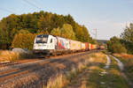 1216 915  Roland  mit einem KLV-Zug bei Postbauer-Heng Richtung Nürnberg, 28.08.2018