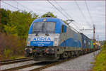 ADRIA 1216 921 'Tamara' zieht Containerzug durch Maribor-Tabor Richtung Koper Hafen.