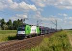 1216 954 mit einem Autozug am 11.08.2013 bei Plattling.