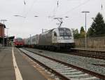 Schmutzig, schmutziger, 1216 955. Diese bespannte am 10.07.2014 einen Containerzug in Richtung Süden. Aufgenommen in Karlstadt.