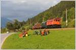 GEG 1245.518 am 10.8.2012 mit dem Fotogterzug 17247 von Admont nach Selzthal, aufgenommen rund 3 Kilometer vor Frauenberg.