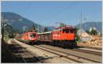 1245.518 mit dem Fotozug 17260 von Selzthal nach Eisenerz am 12.8.2012 aufgenommen im Bahnhof Admont.