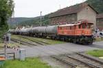 1245.525 fährt am 5.06.2014 mit einem Güterzug von Leoben Donawitz nach Trofaiach.