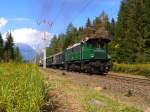 1245 005-2 am Zugschluss des SR 14838 (Spittal-Millstättersee - Lienz) am 19.9.2015 bei der Abfahrt in Irschen.