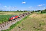 1293 075 mit einem Güterzug am 07.07.2020 bei Osterhofen.