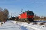 1293 057 oblag am 14.02.21 die Bespannung des ÖBB-Zuges von Rostock nach Wien.