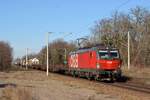 1293 072 hatte am 21.02.21 die Aufgabe ihren Güterzug von Rostock nach Wien zu bringen.