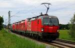 LZ mit 1293 192 an der Spitze am 05.07.2021 bei Bernau unterwegs in Richtung Salzburg.