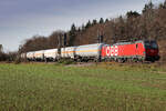 1293 189 ÖBB Vectron mit Gaskesselwagen am 13.11.2025 bei Eglharting.