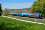 1293 904 Lichtgeschwindigkeit mit schönen blauen Kesseln zwischen Dollnstein und Breitenfurt am 25.4.26