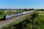 DBP Doppel 1293 904 + 903 mit Staubkesselwagen am 18.06.2026 bei Asbach.