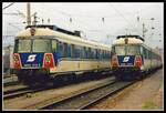 4010 013 und 4010 011 abgestellt in Bruck an der Mur am 6.07.1999.