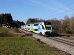 Ein Westbahn KISS am 07.03.2015 unterwegs bei Seekirchen am Wallersee.