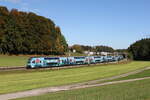 4010 028 die  Klima-Westbahn) am 25. Oktober 2023 bei Axdorf.