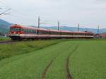 Mit dem Steuerwagen 6010 009 voraus war am 22.05.2008  der namenlose IC601 bei Micheldorf unterwegs.