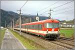 Triebwagen 4010 001 mit Steuerwagen 6010 001 voran fhrt mit IC 511  Fischer von Erlach  von Salzburg nach Graz.
Kammern 9.11.2008