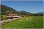 4010 009 am 4.10.2010 als SLP 14268 (bis Rg als 14266) von Linz Stahlwerke nach Bischofshofen kurz nach dem Banhof Haus im Ennstal aufgenommen.