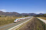 Am 28. März 2026 war der ICE 116 (Graz Hbf - Frankfurt (Main) Hbf) bei Aich im Jauntal zu sehen. 