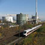 Ein ICE-T der BB als ICE 28 am 5.11.2008 in Regensburg.