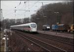 Dieser unbekannte 4011 090  WIEN  ist als ICE von Frankfurt(Main)Hbf nach Wien-Westbahnhof unterwegs und durchfhrt am 14.03.2010 den Bahnhof Laufach.