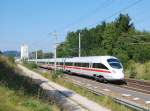 ICE 25 ist am 21.08.2010 auf der Reise von Dortmund nach  Wien in Haiding durchgefahren.