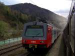 Der 4020 297 am 19.04.2008 bei einer Zugbegegnung  mit dem IGE Sonderzug im Gesuse.