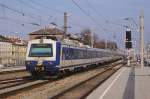 Schnellbahnzug 24594 nach Wolkersdorf verlsst am 12.03.2011 den Bahnhof Wien Meidling.