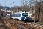 S Bahn 24642 (S2) ist von Unter Purkersdorf nach Mistelbach unterwegs.